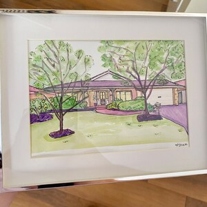 Love Stax watercolour house painting portrait watercolor housewarming gift image 4