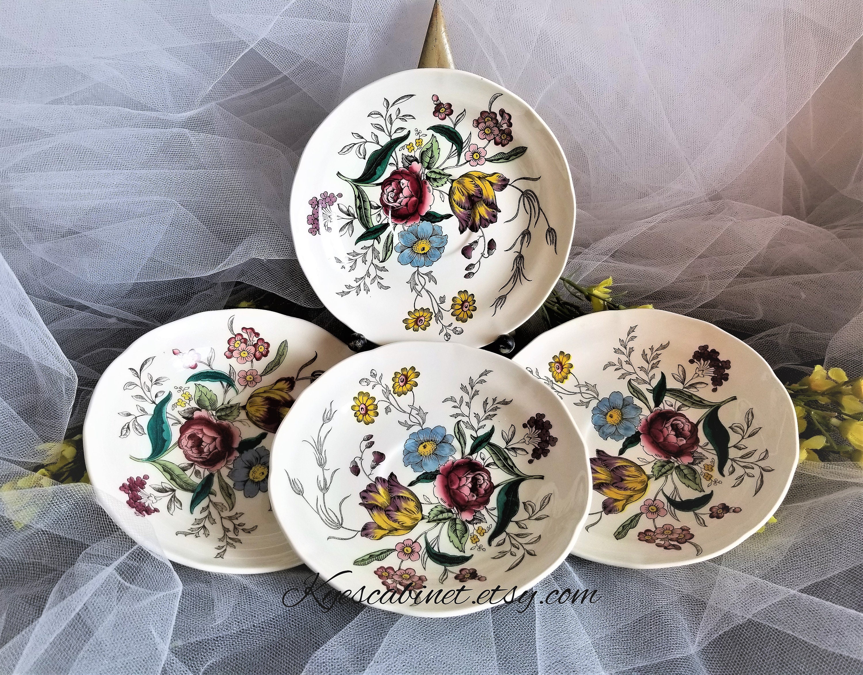 Copeland Spode Saucer Set of Four Made in Gainsborough Great