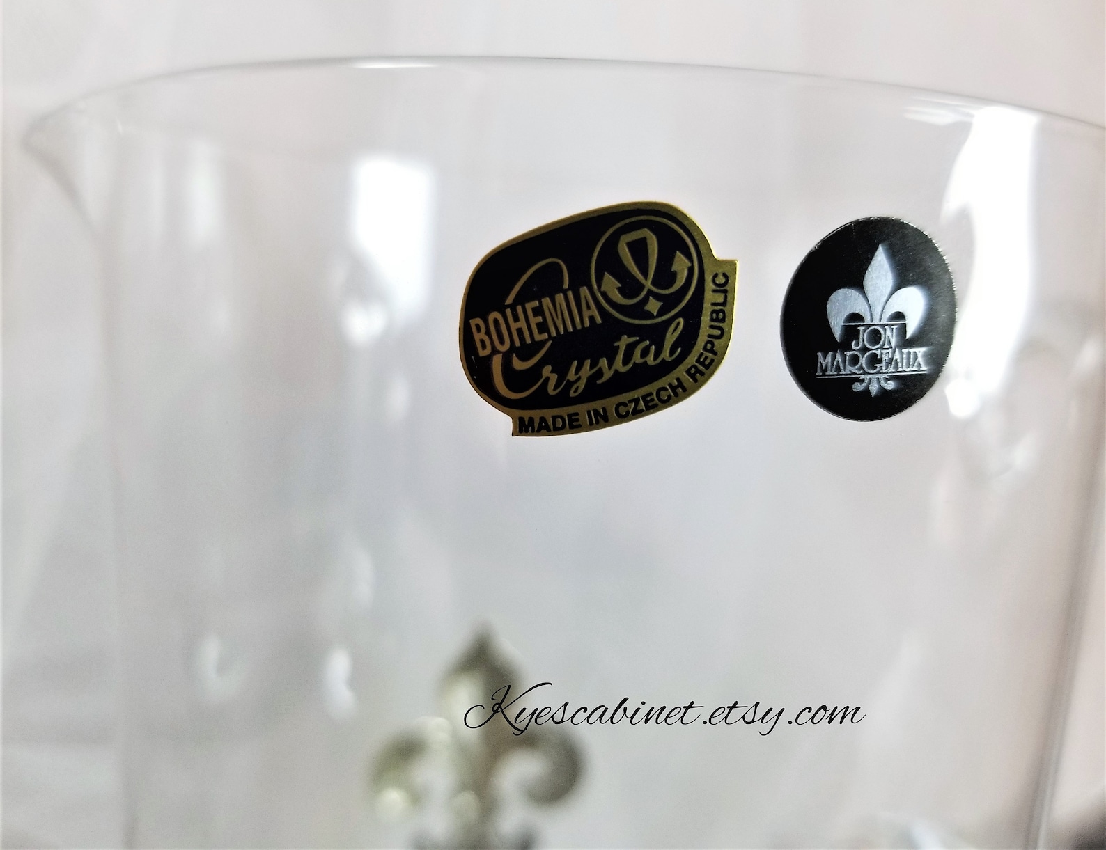 Bohemia Crystal Pitcher Made in Czech Republic 100 Lead Free Etsy