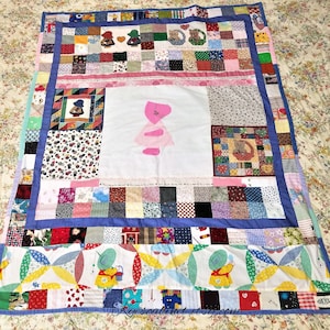Vintage Sunbonnet Sue Quilt: Handmade Baby Crib or Wall Hanging (43 X 54&quot;)
