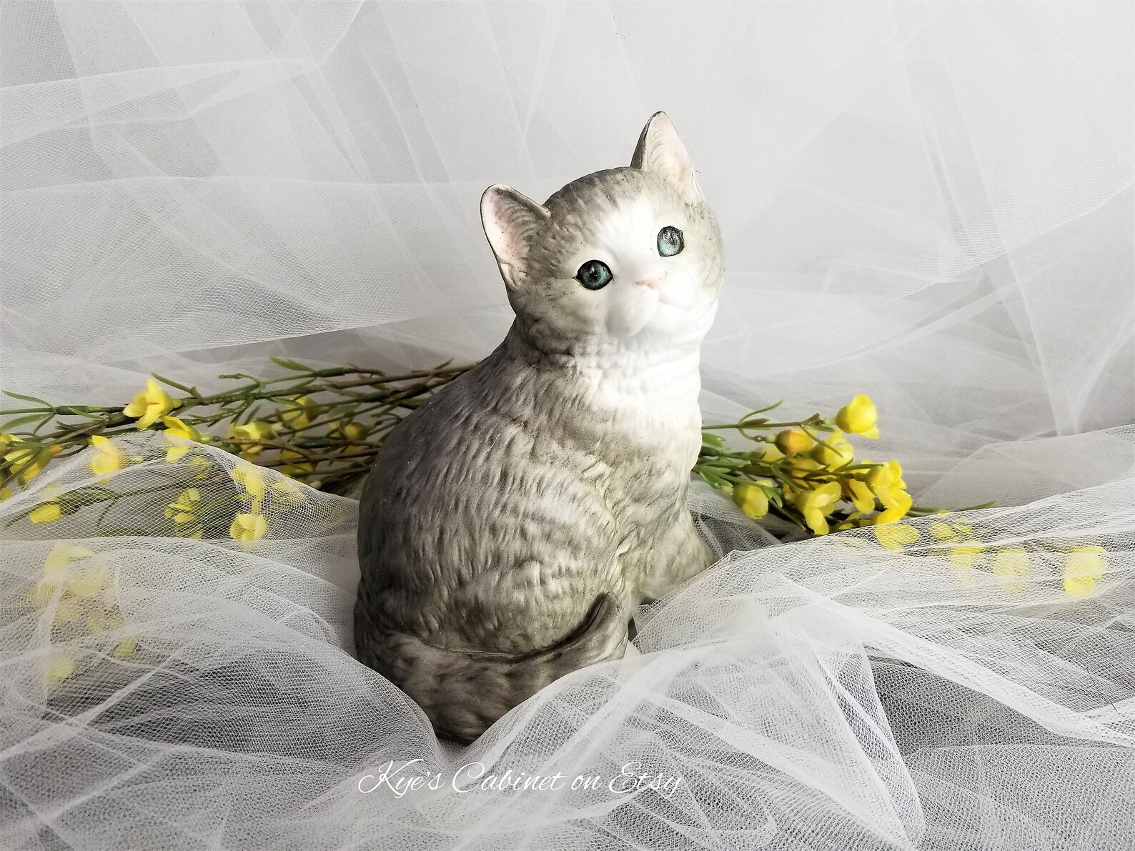 British Shorthair Cat Figurine Classic Cats Munro 1995 Blue Etsy