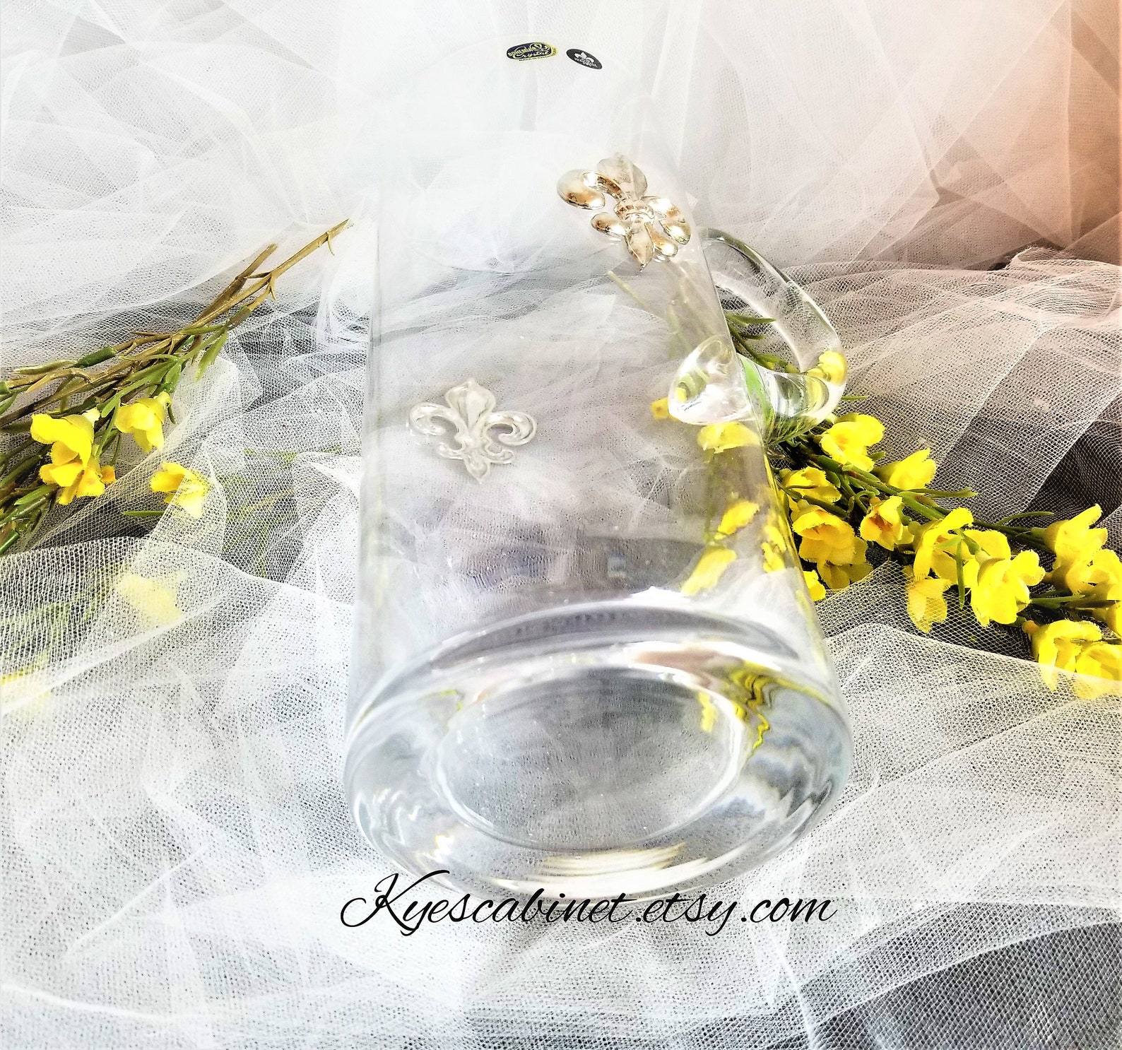 Bohemia Crystal Pitcher Made in Czech Republic 100 Lead Free Etsy