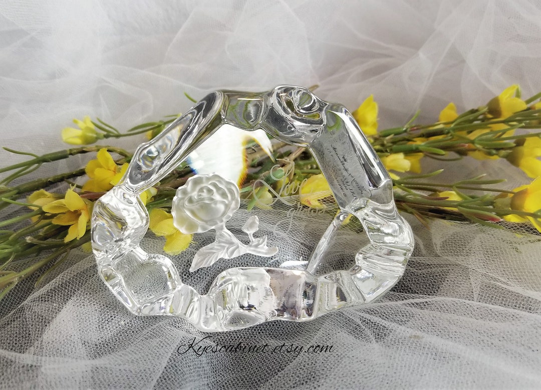 Full Lead Crystal Paperweight love Grows With Etsy
