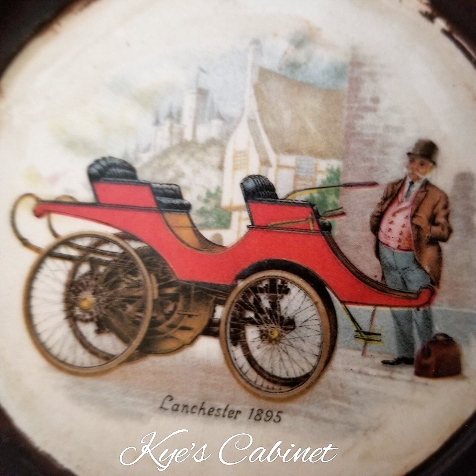 Antique Automobile Ceramic Plaque Set of 4 Horseless Carriage | Etsy