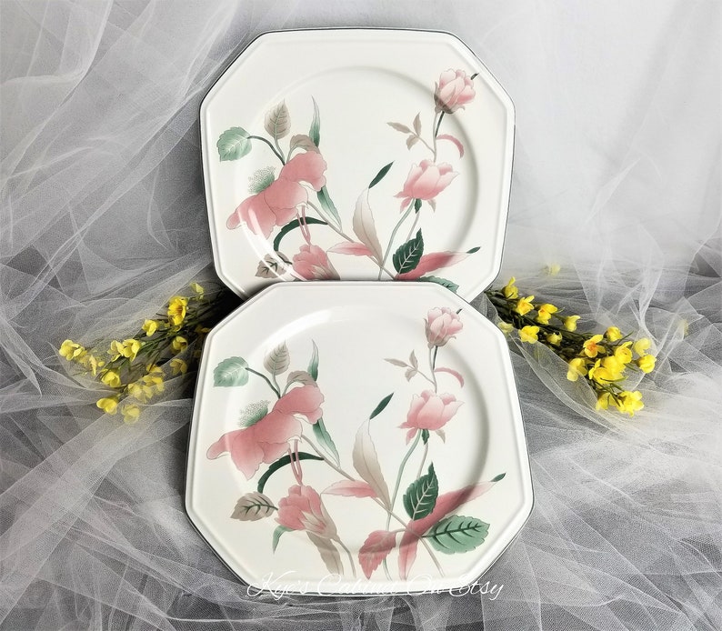 Mikasa Continental Silk Flowers Dinner Plates Set of 4 | Etsy