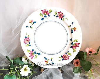 Wedgwood Williamsburg &quot;Chinese Flowers&quot; Dinner Plate Without Gold Trim, English Bone China Plate 11&quot; Size, Replacement Plate, Discontinued