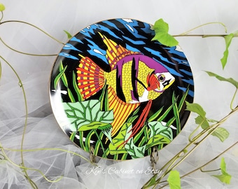 Tropical Fish Art Plate: Kathy Graves Lee, Limited Edition Porcelain (10 1/4")