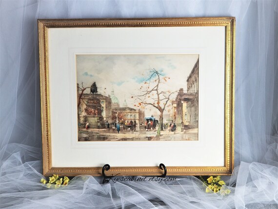 Reinhard Bartsch Berlin Print: Under Den Linden, Berliner Dom, Framed Impressionistic Art