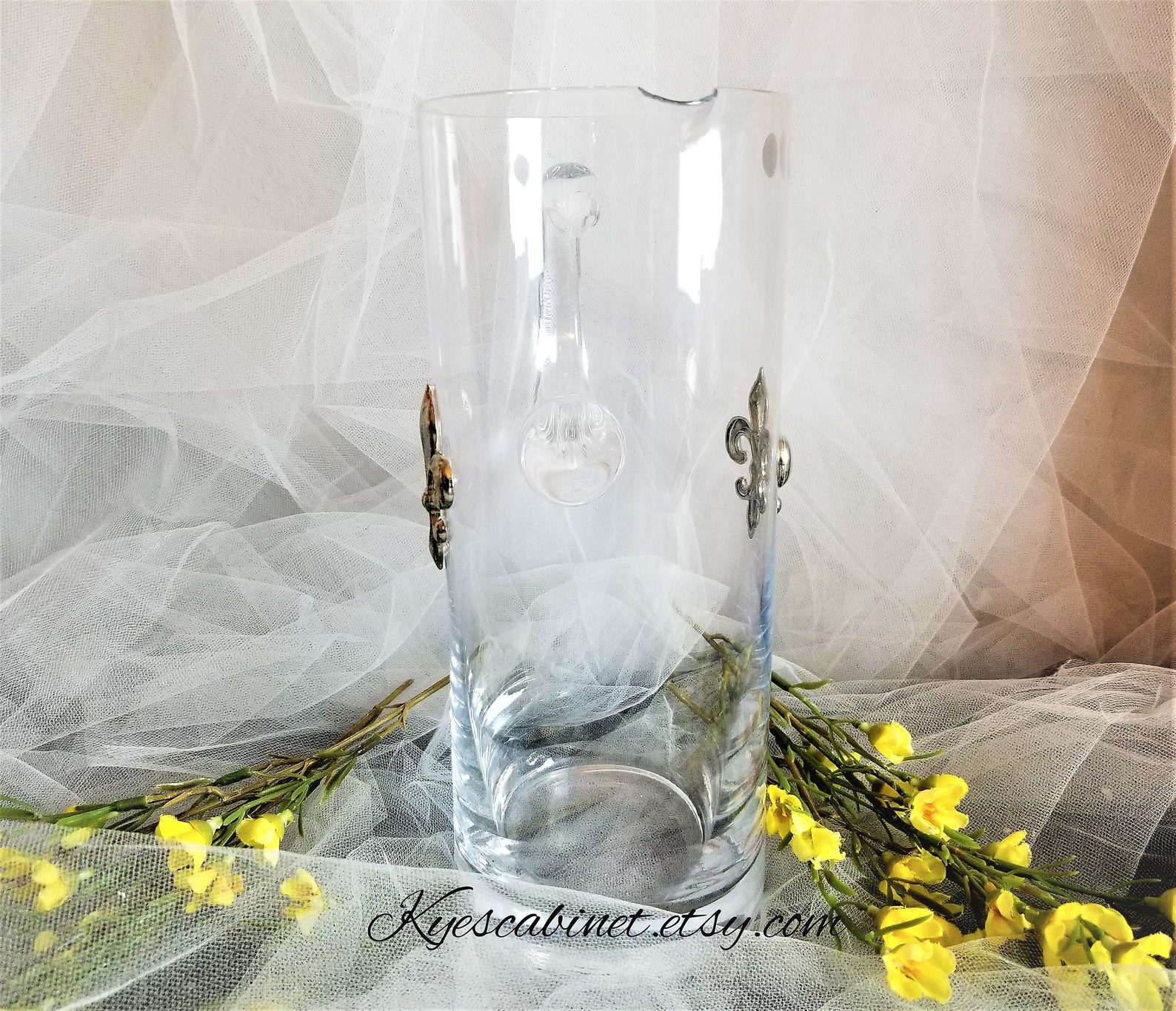 Bohemia Crystal Pitcher Made in Czech Republic 100 Lead Free Etsy