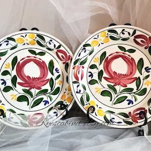 Portmeirion Welsh Dresser Dinner Plate Set of 2, Designed by Angharad Menna 1992, Made in Britain, 10 1/2" Plate, Timeless Gifts