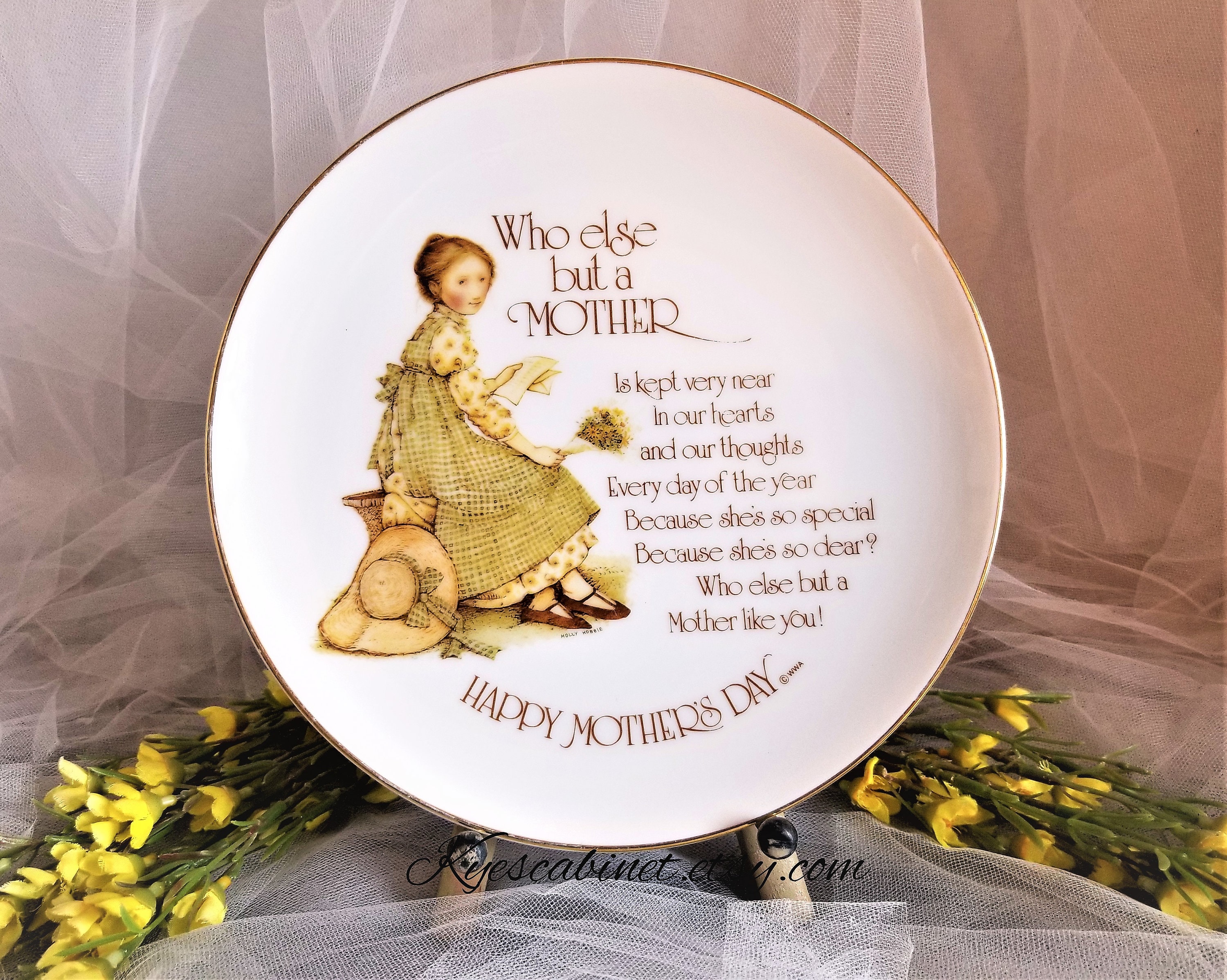Vintage Holly Hobbie Mother's Day Porcelain Plate, 1976 - Etsy