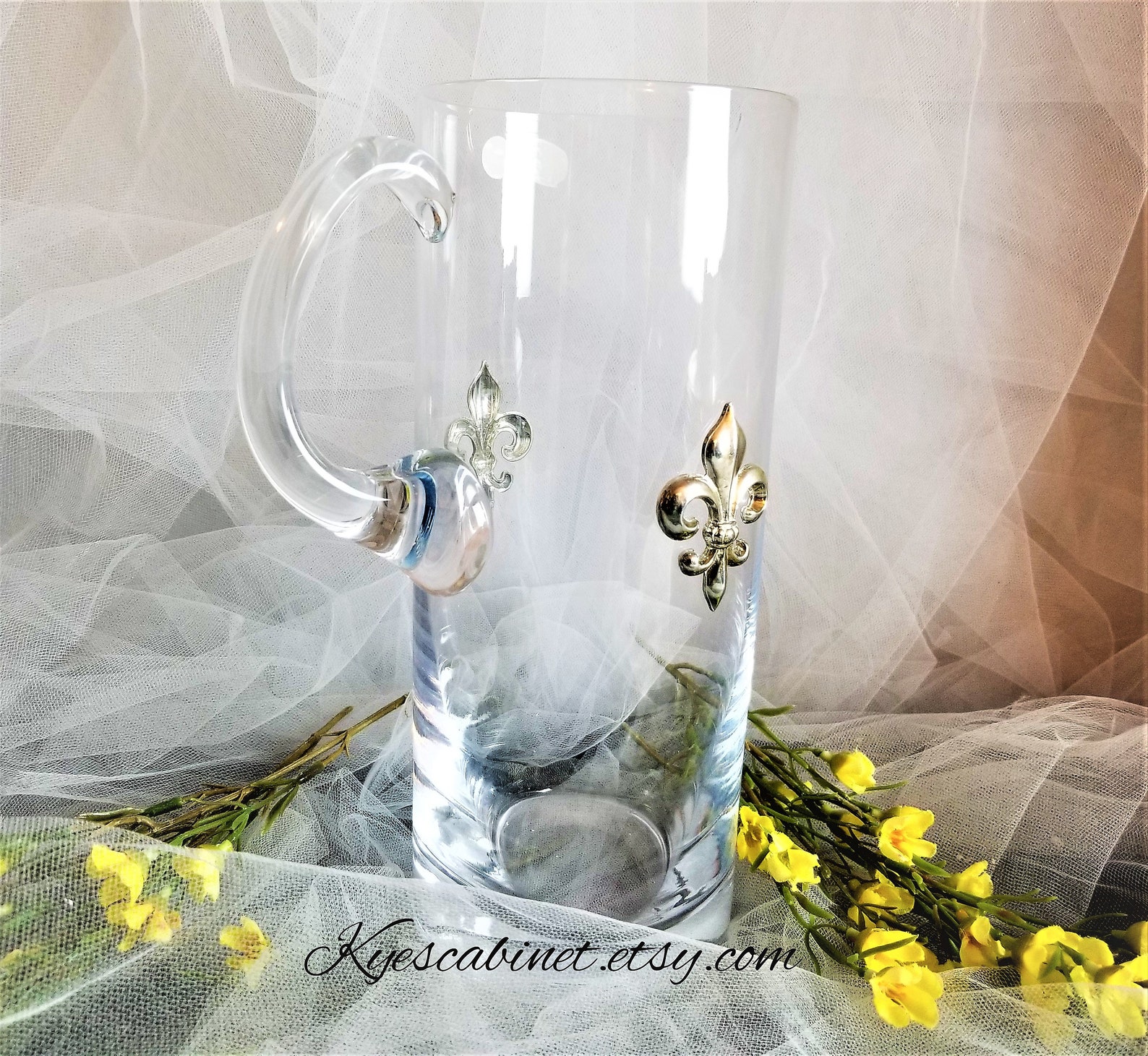 Bohemia Crystal Pitcher Made in Czech Republic 100 Lead Free Etsy