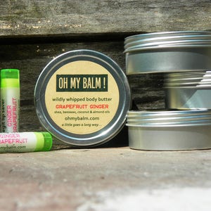 All Natural Body Products Gift Certificate Oh My Balm Body Butter, Lip Balm, Bruise Cream, Dead Sea Salt Scrub, Cold Chest Rub image 2