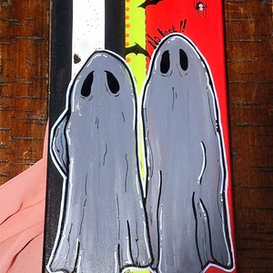 No feet! 14x7 inch original art on canvas, ooak