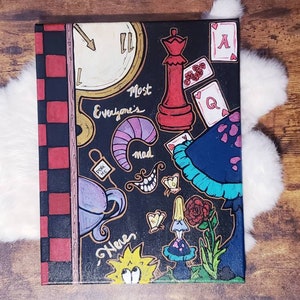 Most everyone&#39;s mad here, 14x11 inch original pop style art on canvas