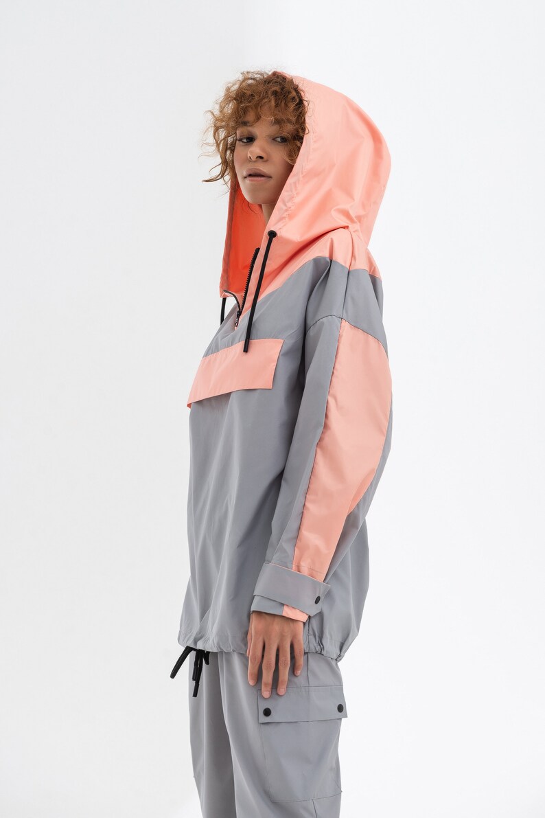 Color Block Anorak and Cargo Pants Set image 5