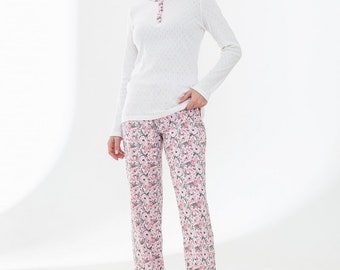 Knitted longsleeve pajamas and pants