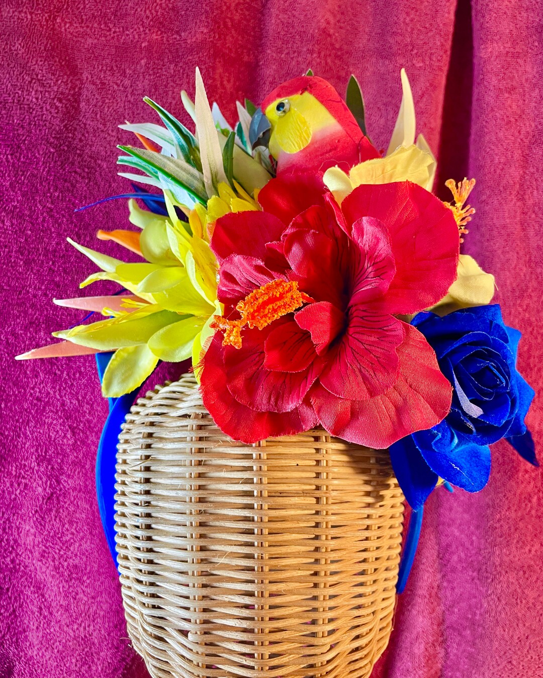 Primary Colors PARROT Pineapple Bird of Paradise Hibiscus Etsy