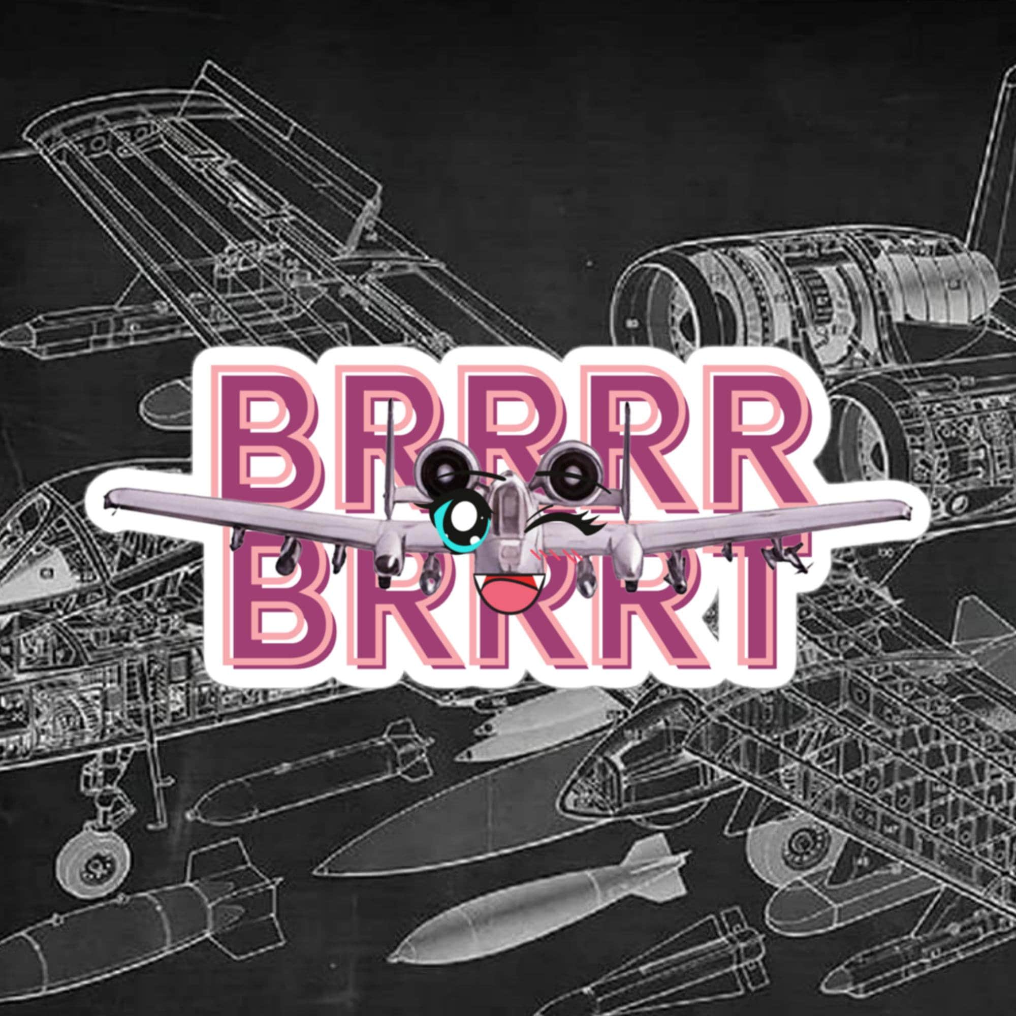 Kawaii A10 Warthog, Anime A-10 Wart Hog BRRRT Vinyl Decal Sticker - Etsy