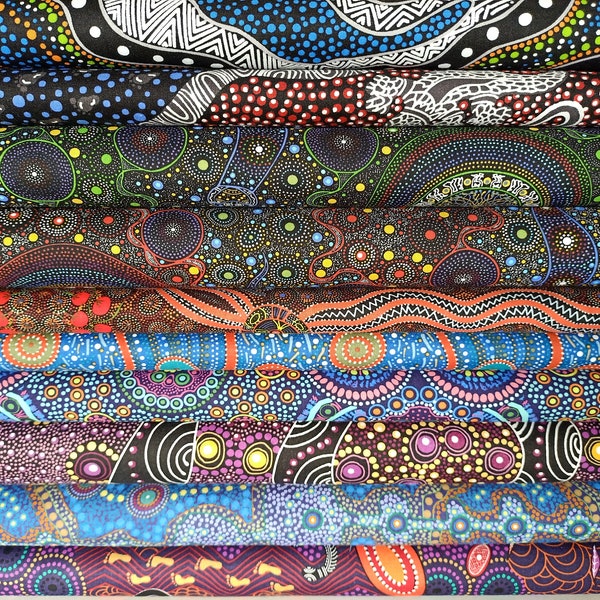 10 Fat Quarter Bundle- set 2-Australian Aboriginal Fabric