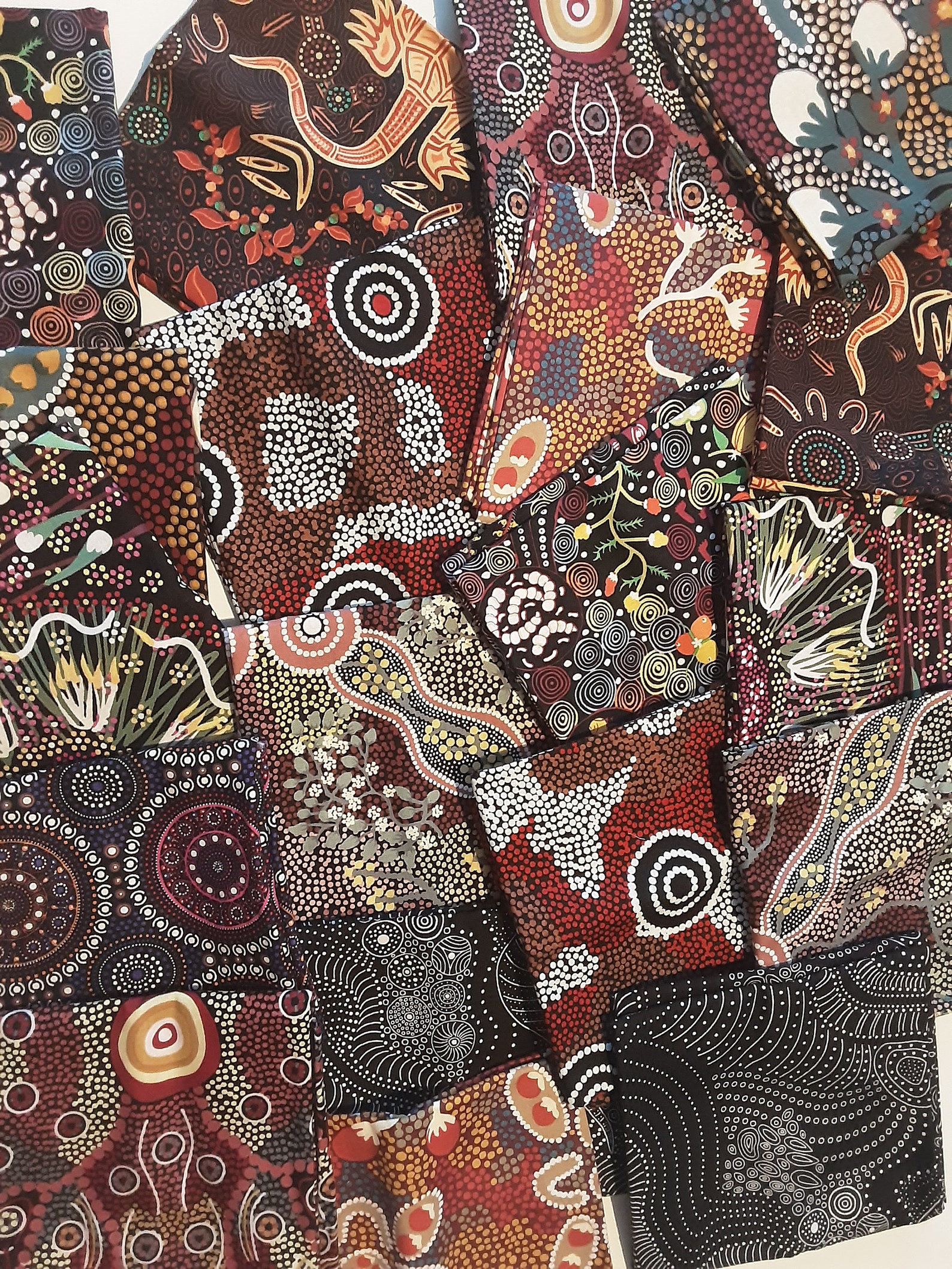 Australian Aboriginal Fabric Bundle 20 set 3 Fat Quarters Etsy