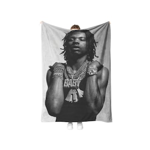 Cobertor de lã com pôster Lil Baby
