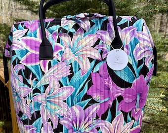 Kaffe Fassett Large Floral Poppins Bag, Quilted Weekend Tote