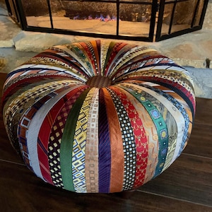 Your Ties Custom Tie Tuffet,  Memory Ottoman Footstool