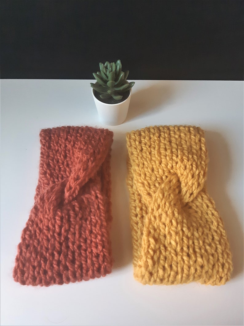 earwarmer New Knit The Change Tricot\u00e9 Twist Band Headband Handmade
