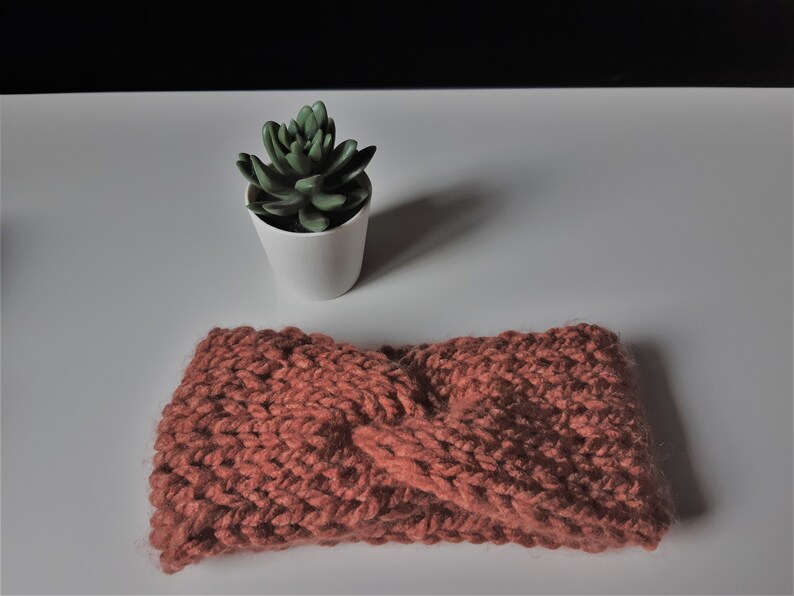 earwarmer New Knit The Change Tricot\u00e9 Twist Band Headband Handmade