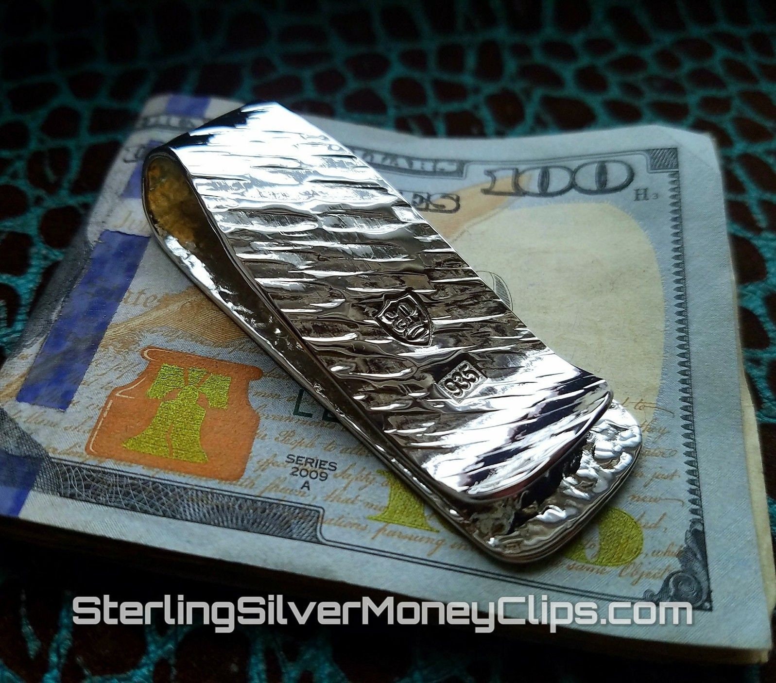Dolan Bullock Shagreen Sterling Silver Money Clip