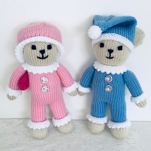 Teddy Bear Knitting Pattern, Teddy Bear Family Pattern, Knitted Teddy Bears, Knit Flat on Two Needles image 8