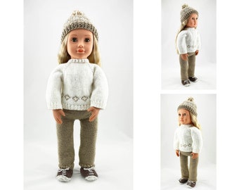 Padrão de tricô para bonecas de 18 polegadas, como American Girl, Our Generation, Maplelea Girl e outras com as mesmas proporções