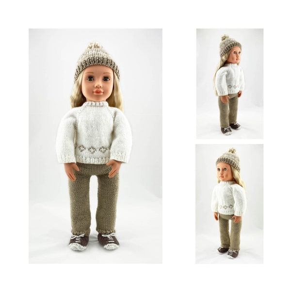 Knitting Pattern To Fit 18 inch Dolls Such As American Girl, Our Generation, Maplelea Girl And Others With The Same Proportions