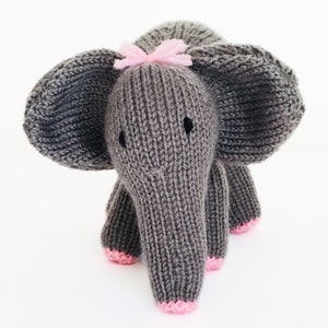 Knitted Elephant Knitting Pattern Instant Download Elephant Pattern Elephant PDF Knitting Pattern Toy Elephant Knitting Pattern