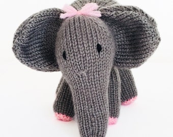 Knitted Elephant Knitting Pattern Instant Download Elephant Pattern Elephant PDF Knitting Pattern Toy Elephant Knitting Pattern