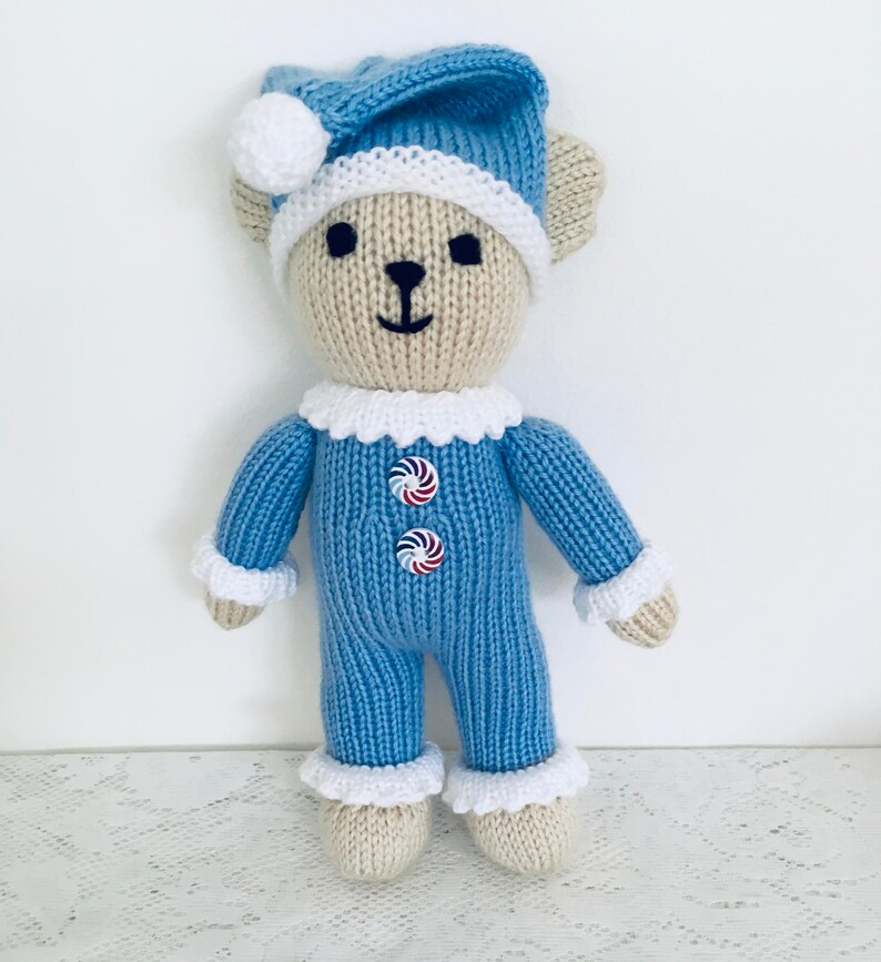 Teddy Bear Knitting Pattern, Teddy Bear Family Pattern, Knitted Teddy Bears, Knit Flat on Two Needles image 7