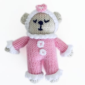 Teddy Bear Knitting Pattern, Teddy Bear Family Pattern, Knitted Teddy Bears, Knit Flat on Two Needles image 4