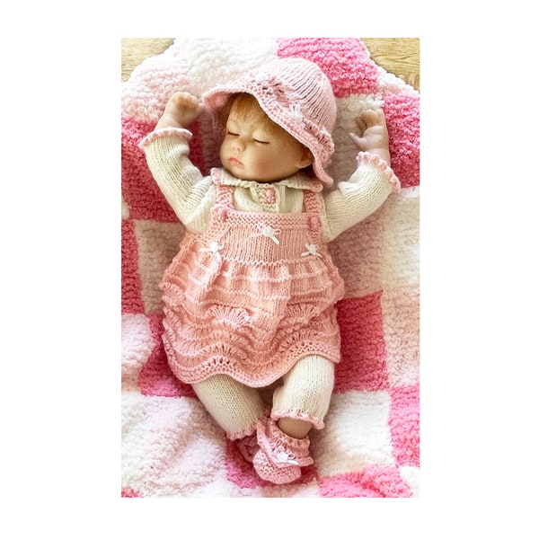 Baby Dolls Clothes Knitting Pattern Reborn Baby Girl Knitting Pattern To Fit 16 Inch Doll With FREE Baby Blanket Knitting Pattern