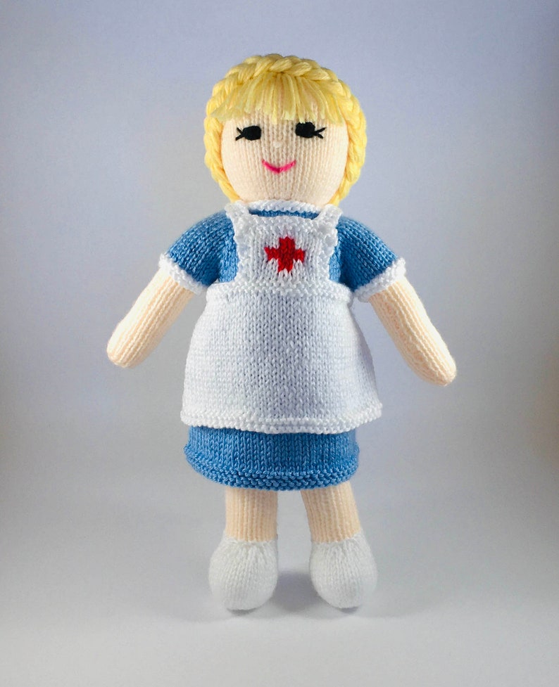 Nurse Doll Knitting Pattern Toy Knitting Pattern Nurse Rag Etsy