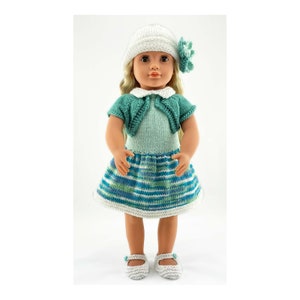 Dolls Clothes Knitting Pattern To Fit 18 inch Dolls Such As American Girl, Our Generation, Maplelea Girl And Others With Same Proportions