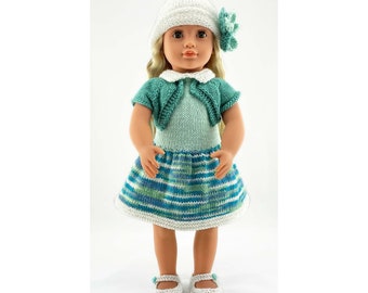 Padrão de tricô para roupas de bonecas para caber em bonecas de 18 polegadas, como American Girl, Our Generation, Maplelea Girl e outras com as mesmas proporções
