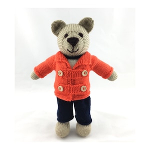 Toby Teddy Bear Knitting Pattern Worked Flat Two Needles