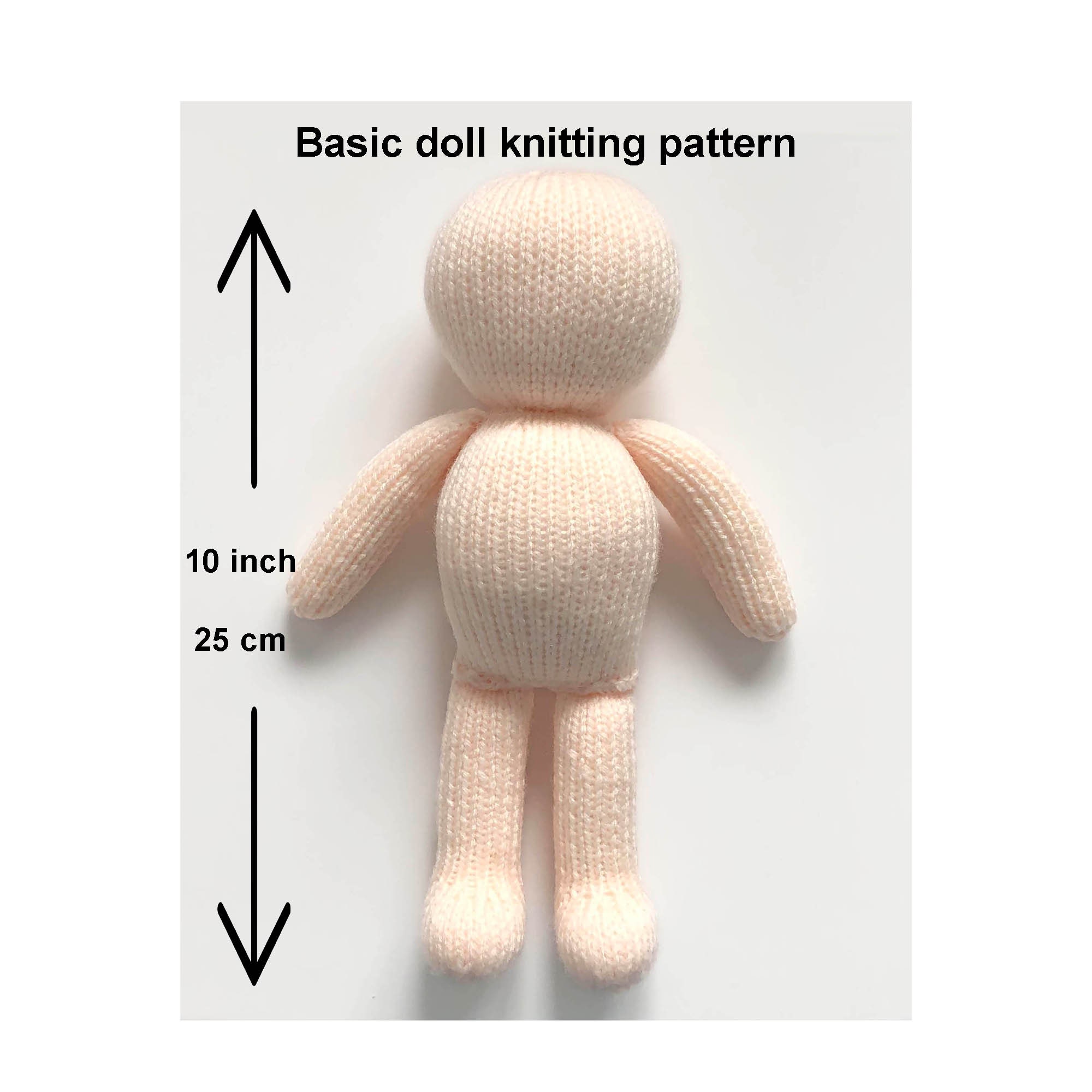 5 blank doll body 8inches 20cm rag doll body doll base - Shop Ruzanna Dolls  Knitting, Embroidery, Felted Wool & Sewing - Pinkoi