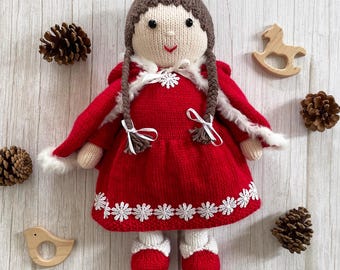 Ruby Doll Knitting Pattern: Knit Flat, Includes Adoption Certificate (PDF Download)