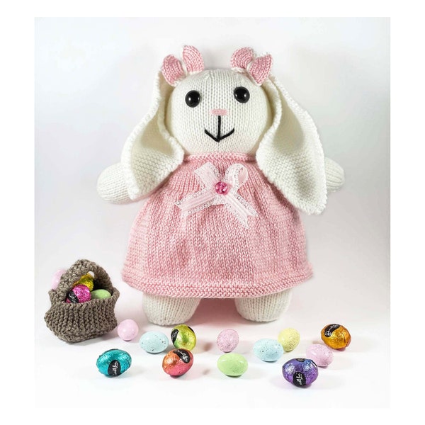 Easter Bunny Toy Knitting Pattern Bunny Gift For Girl Spring Baby Bunny Knitting Rabbit Making Pattern Knitted Softie Bunny