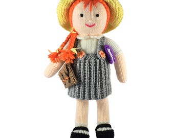 Modèle de tricot pour poupée de 37 pouces à plat avec deux aiguilles pour poupée d'écolière à téléchargement immédiat