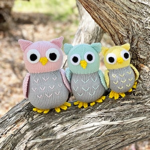 Owl Family Knitting Pattern: Knit Bird Soft Toy (PDF Download)