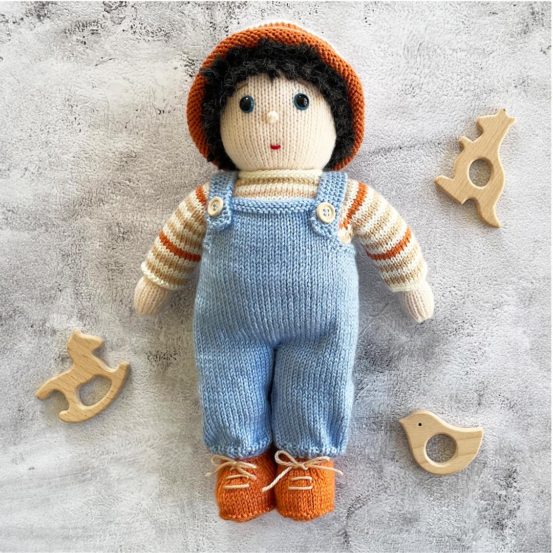 Archie Doll Knitting Pattern: 14 Inch Knit Flat With Adoption ...