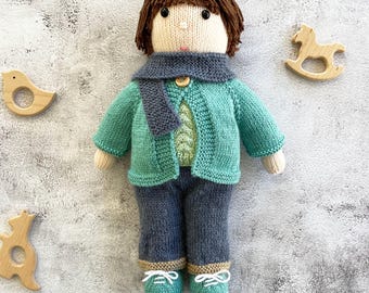 Jack Doll Knitting Pattern: Easy Knit Toy with Removable Clothes (PDF Download)